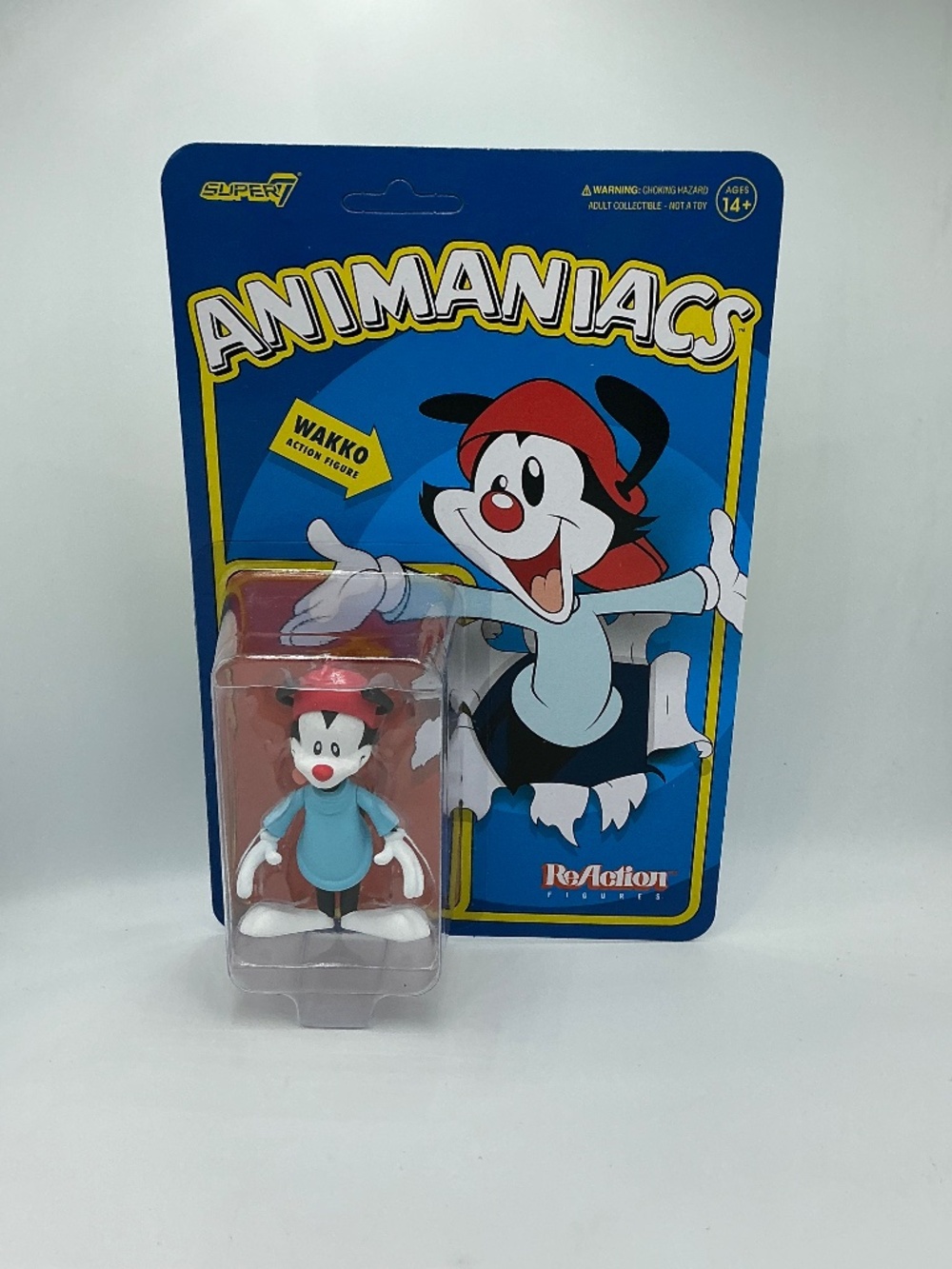 Animaniacs Wakko Super7 ReAction Figure Unpunched Card New Retro Style 2021